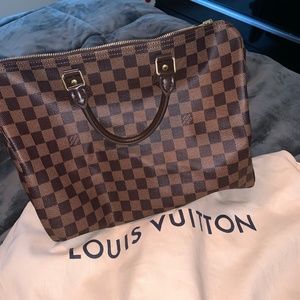 BRAND NEW Louis Vuitton Speedy 35 in Damier Ebene